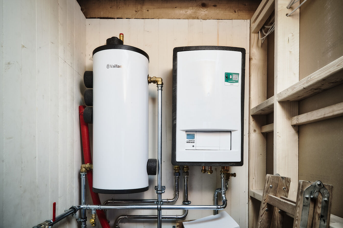 Gasinstallation og gasfyr i fyrrum